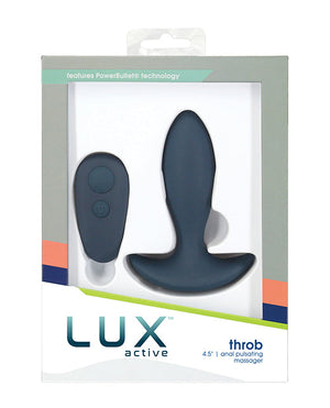 Lux Active Throb Anal Pulsating Massager w/Remote - Dark Blue | Pleasura