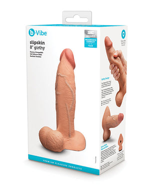 b-Vibe Slipskin 8" Girthy | Pleasura