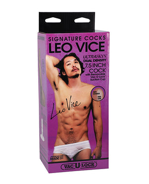 Signature Cocks 7.5" ULTRASKYN Cock w/Removable Vac-U-Lock Suction Cup - Leo Vice | Pleasura