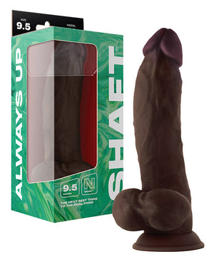 Shaft Model N Flexskin Liquid Silicone 9.5" Side Curve Dong w/Balls | Pleasura