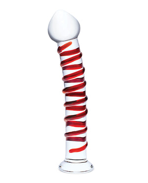 Glas 10" Mr. Swirly Dildo - Red | Pleasura