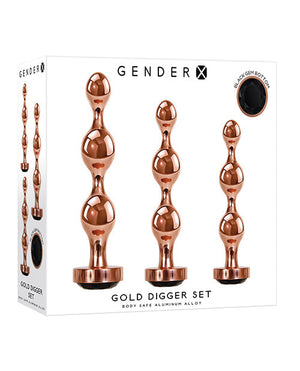 Gender X Gold Digger Set - Rose Gold/Black | Pleasura