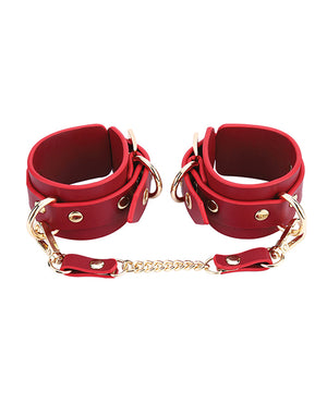 Kinky Play Box Federico Luxurious Leather Restraint Kit - Red | Pleasura