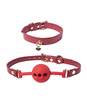 Kinky Play Box Red Passion 8 pc Set Bondage Kit - Red | Pleasura