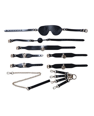 Kinky Play Box BDSM Kit 5 Piece Bondage Set - Black | Pleasura