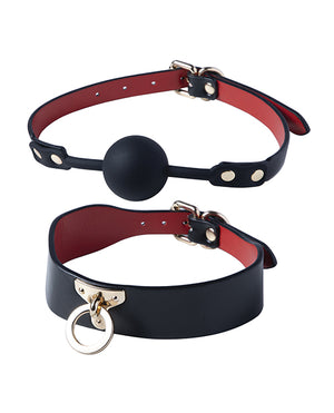 Kinky Play Box BDSM Kit 5 Piece Bondage Set - Black | Pleasura