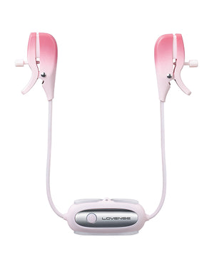Lovense Gemini Vibrating Nipple Clamps - Pink | Pleasura
