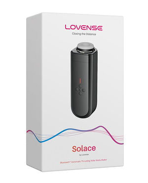 Lovense Solace Thrusting Masturbator - Black | Pleasura