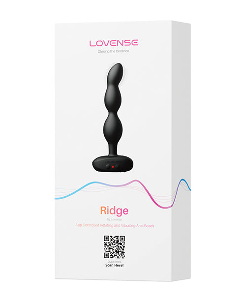 Lovense Ridge Bumpy Anal Plug - Black | Pleasura