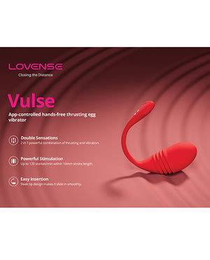 Lovense Vulse Thrusting Egg - Red | Pleasura