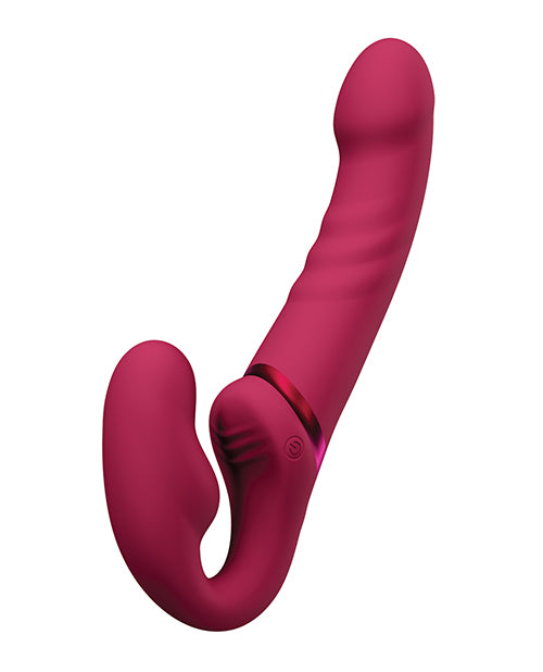 Lovense Lapis Vibrating Strapless Strap On - Pink | Pleasura