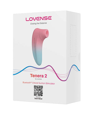 Lovense Tenera 2 Bluetooth Clitoral Suction Stimulator - Pink/Blue | Pleasura