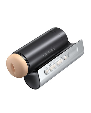 Lovense Solace Pro Thrusting Masturbator - Black | Pleasura