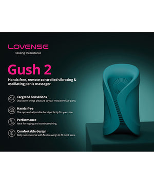Lovense Gush 2 Handsfree Masturbator - Teal | Pleasura