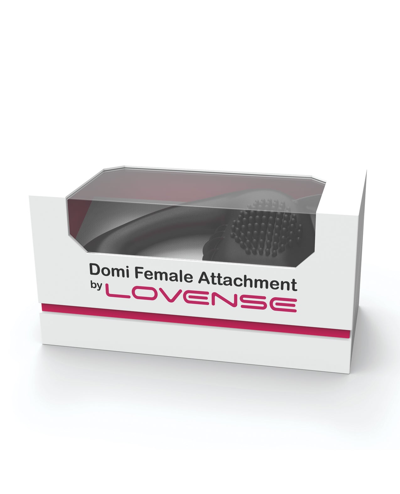 Lovense Domi Flexible Rechargeable Mini Wand Female Attachment - Black | Pleasura