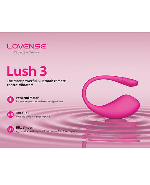 Lovense Lush 3.0 Sound Activated Camming Vibrator - Pink | Pleasura