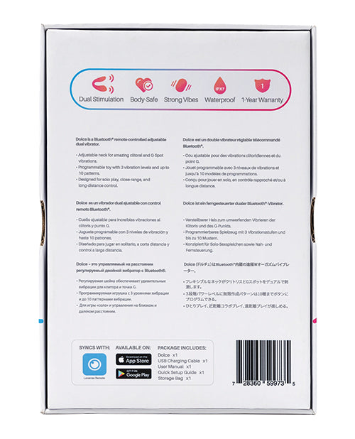 Lovense Dolce (Previously Quake) Adjustable Dual Stimulator - Pink | Pleasura
