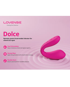 Lovense Dolce (Previously Quake) Adjustable Dual Stimulator - Pink | Pleasura