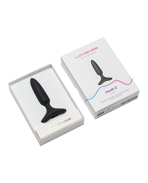 Lovense Hush 2 1" Butt Plug - Black | Pleasura