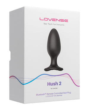 Lovense Hush 2 2.25" Butt Plug - Black | Pleasura