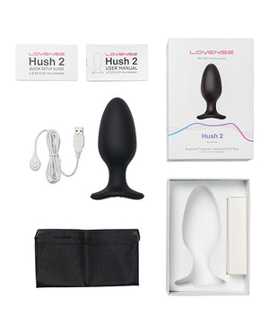 Lovense Hush 2 2.25" Butt Plug - Black | Pleasura