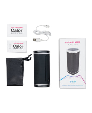 Lovense Calor Compact Heating Masturbator - Black | Pleasura