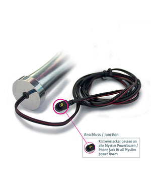 Mystim Glossy Glen e-Stim Aluminum Dildo | Pleasura