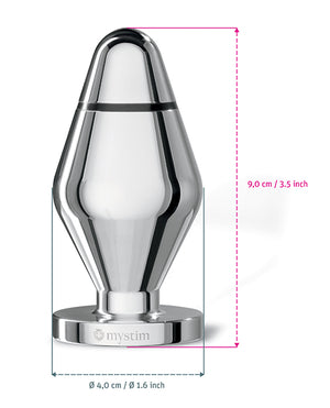 Mystim Little John Buttplug Small Aluminum - Silver | Pleasura