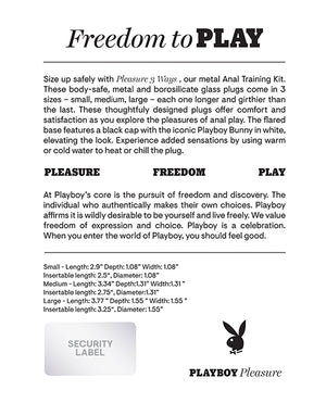 Playboy Pleasure Pleasure 3 Ways Butt Plugs | Pleasura