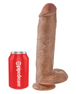 King Cock 11" Cock w/Balls - Tan | Pleasura