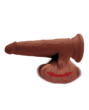King Cock Plus 8" Triple Density Cock w/Swinging Balls - Brown | Pleasura