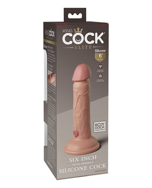 King Cock Elite 6" Dual Density Silicone Cock - Light | Pleasura