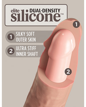 King Cock Elite 6" Dual Density Silicone Cock - Light | Pleasura