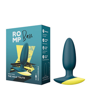ROMP Bass Vibrating Anal Plug - Teal | Pleasura