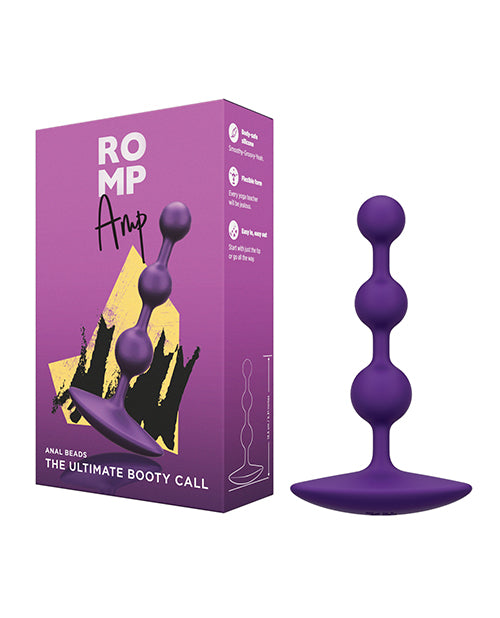 ROMP Amp Flexible Anal Beads - Violet | Pleasura