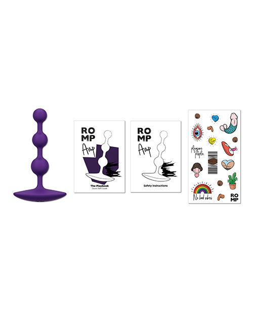 ROMP Amp Flexible Anal Beads - Violet | Pleasura