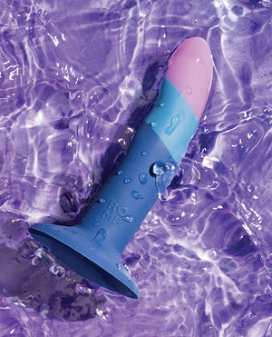 ROMP Piccolo 3 Color Dildo - Blue | Pleasura