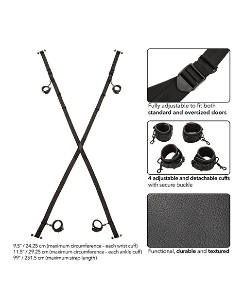 Nocturnal Collection Over the Door Cross - Black | Pleasura