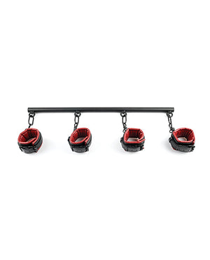 Saffron Spreader Bar & Cuff Set - Red/Black | Pleasura