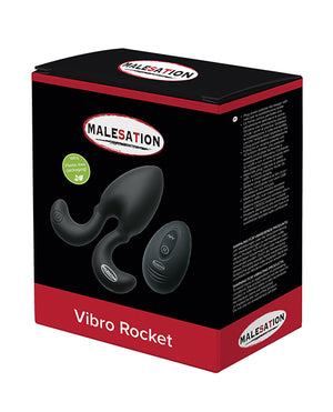 Malesation Vibro Rocket Anal Plug - Black | Pleasura