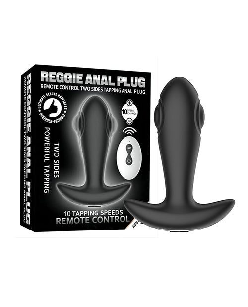 Reggie Tapping Anal Plug - Black | Pleasura