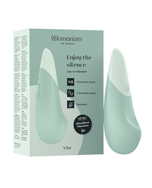 Womanizer Vibe Silent Stimulator - Sage - Pleasura