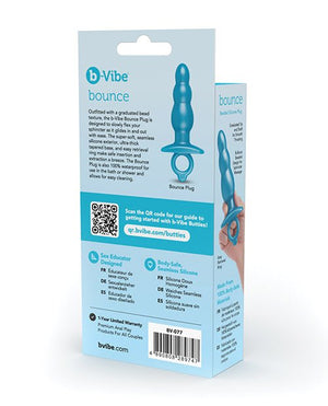 b - Vibe Butties Bounce Beaded Tapered Plug - Blue - Pleasura