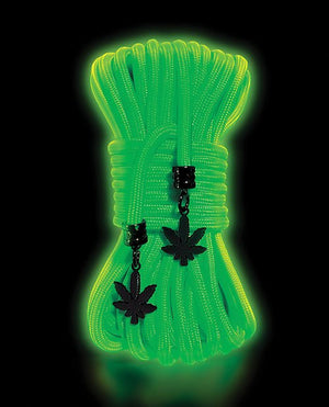 Stoner Vibes Glow in the Dark Rope - Green - Pleasura