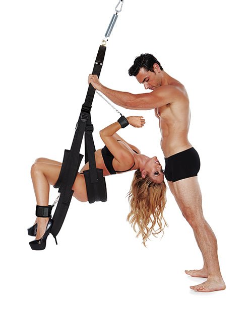 WhipSmart Bondage Pleasure Swing - Black - Pleasura