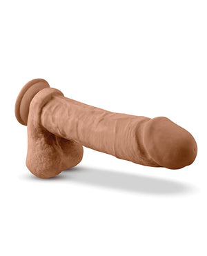 Blush Dr. Skin Silicone Dr. Julian 9" Dildo w/Balls - Mocha | Pleasura