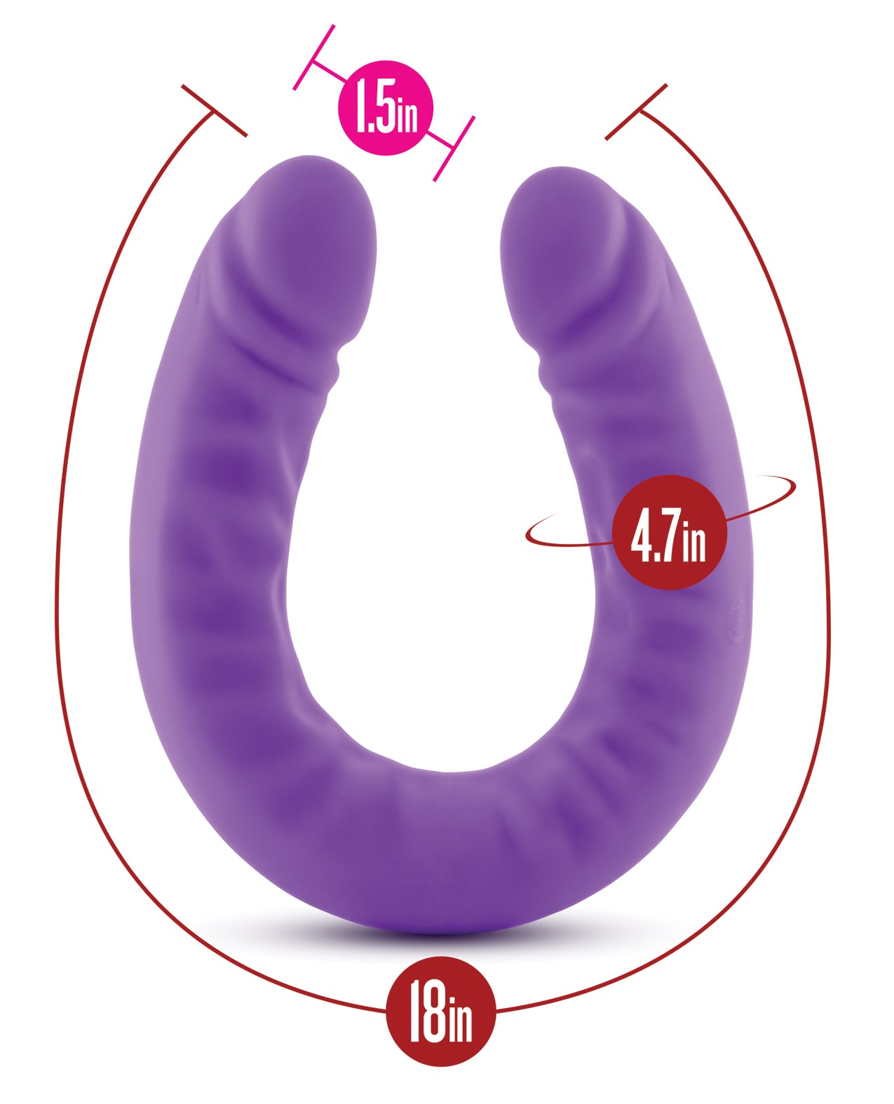 Blush Ruse 18" Slim Double Dong - Purple | Pleasura