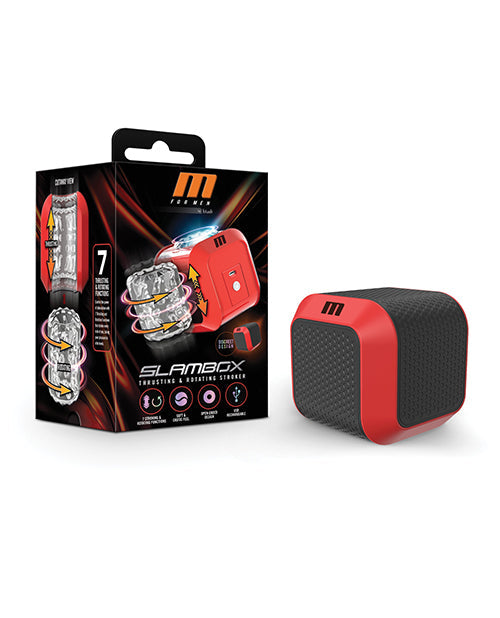Blush M for Men SlamBox Thrusting & Rotating Stroker - Red | Pleasura