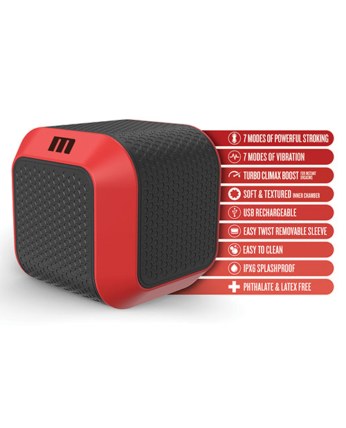 Blush M for Men SlamBox Thrusting & Rotating Stroker - Red | Pleasura