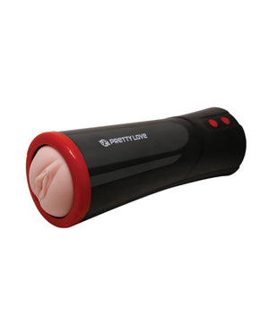 Pretty Love Ozzy Thrusting Male Masturbator w/Flesh Sleeve - Black | Pleasura